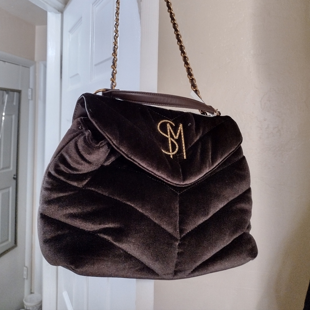 Steve Madden Elegant Brown Velvet Women's Bag